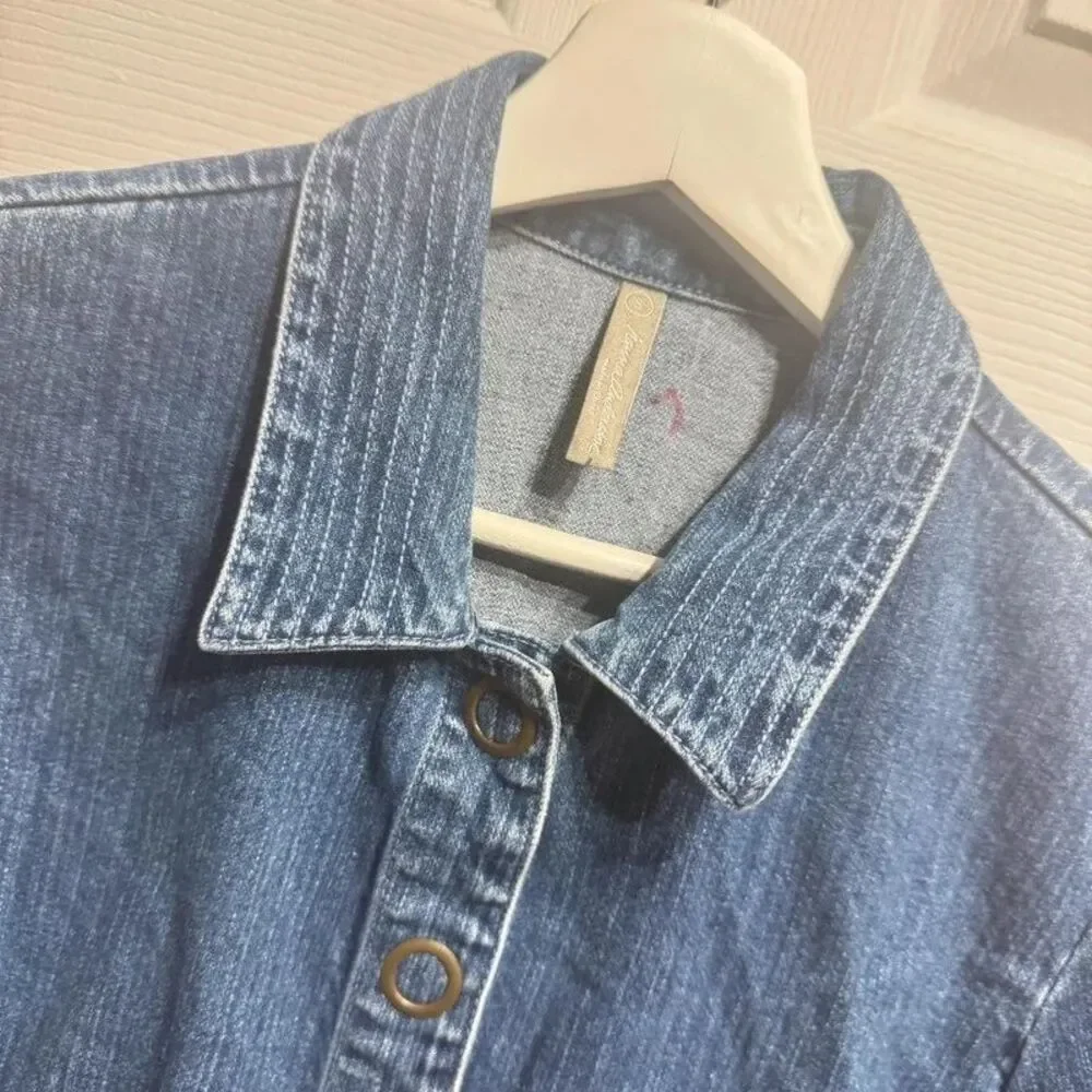 Hanna Andersson Small Girls Denim Cropped Jean Jacket Shrug